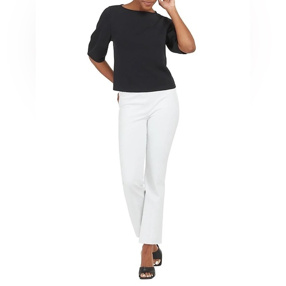 NWT Spanx On-the-Go Kick Flare Pant - Classic White pull on flare leg - Picture 15 of 15